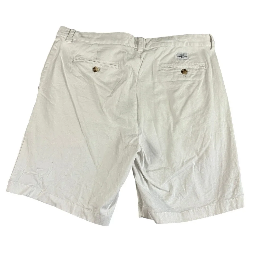 Vineyard Vines Breaker Shorts Mens 35 White Chino Premium Stretch Cotton Washed